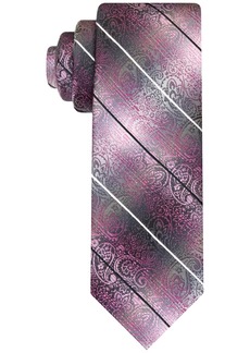 Van Heusen Men's Stripe Paisley Long Tie - Rose