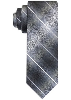 Van Heusen Men's Stripe Paisley Tie - Black