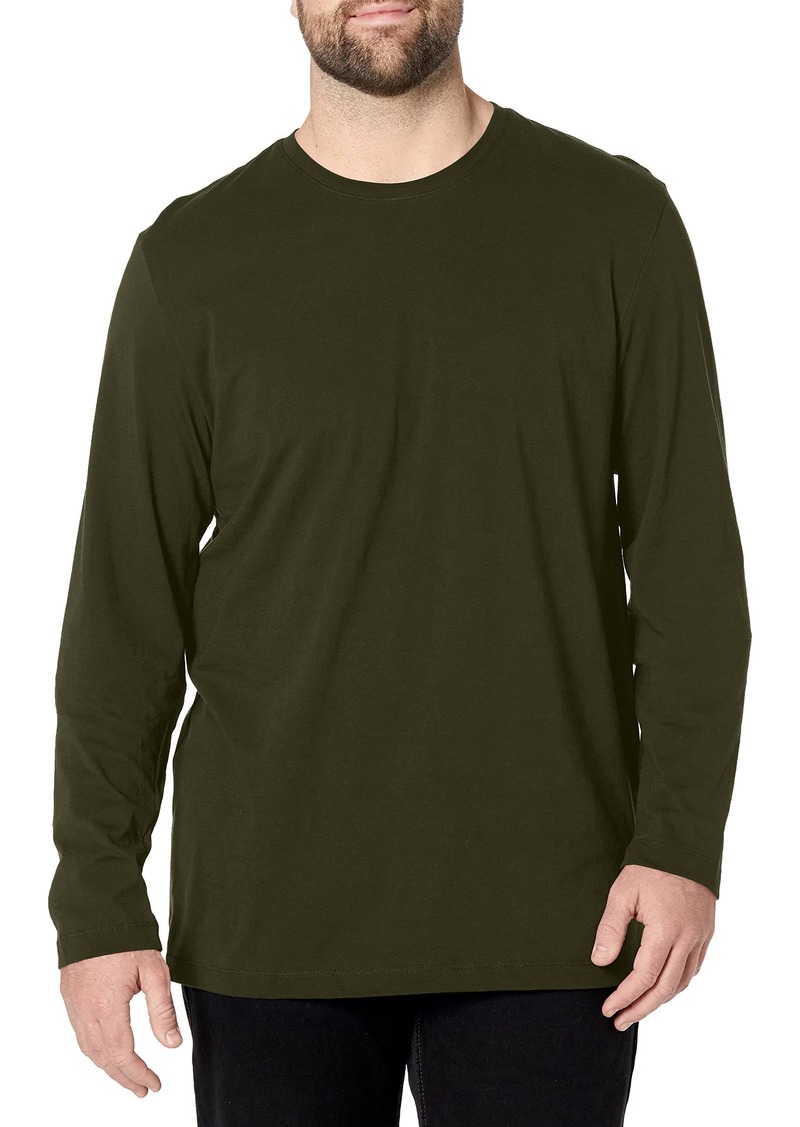 Van Heusen Men's Tall Essential Long Sleeve Crewneck Luxe T-Shirt