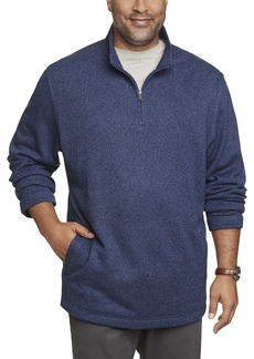 Van Heusen Men's Tall Flex Long Sleeve 1/4 Zip Soft Sweater