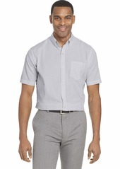 Van Heusen Men's Wrinkle Free Short Sleeve Button Check Down Shirt