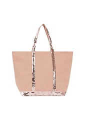 Vanessa Bruno Canvas and Sequins L zipped Cabas Tote