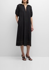 Vanessa Bruno Chakila Eyelet-Embroidered Midi Shift Dress