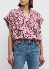 Vanessa Bruno Cory Floral-Print Cotton Blouse