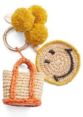 Smiley® x Vanessa Bruno Woven Raffia Bag Charm in Natural at Nordstrom