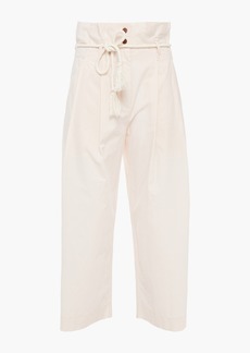 Vanessa Bruno - Nardo cropped belted cotton wide-leg pants - Pink - FR 38