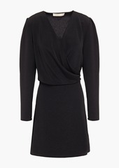 Vanessa Bruno - Nehila wrap-effect cloqué mini dress - Black - FR 38