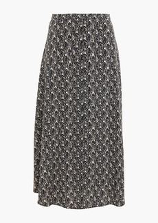 Vanessa Bruno - Noela printed crepe midi skirt - Black - FR 34