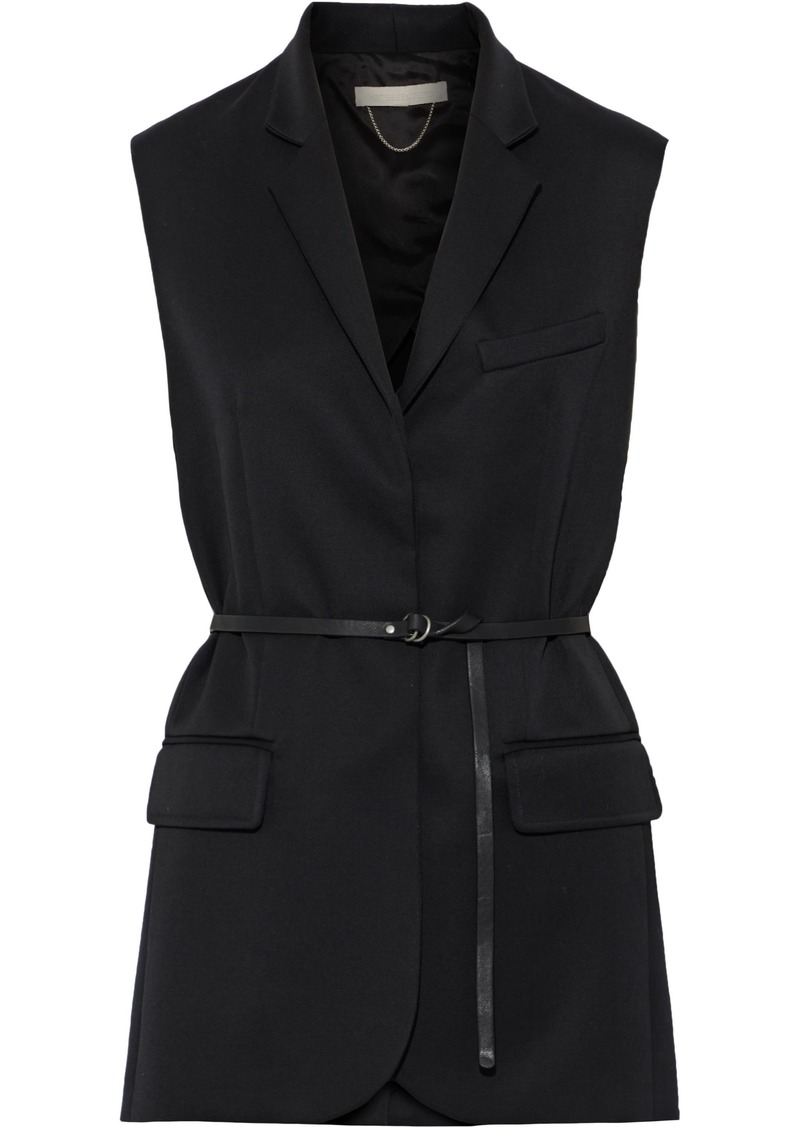 Vanessa Bruno Woman Belted Wool-twill Vest Black