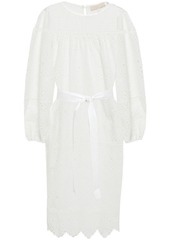 Vanessa Bruno Woman Lindia Belted Broderie Anglaise Cotton Dress White