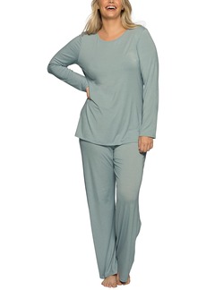 Vanity Fair Women's Beyond Comfort Modal Pajama Set (Short & Long Long Sleeve-Silvergreen Heather