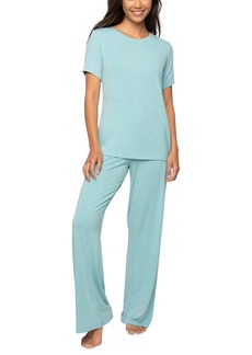 Vanity Fair Women's Beyond Comfort Modal Pajama Set (Short & Long Short Sleeve-Aquarium Heather