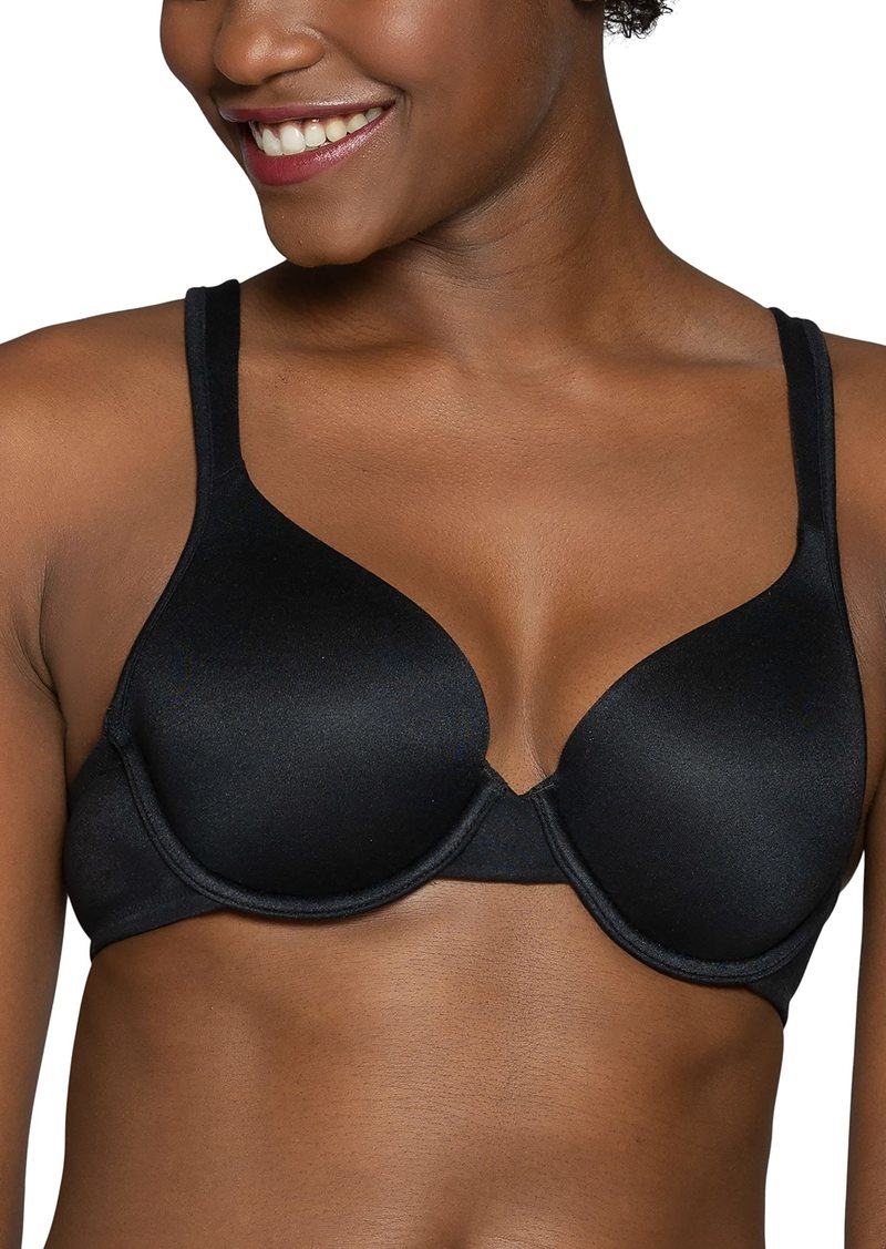 Vanity Fair Women's Perfect T-Shirt Bra Body Shine Full Coverage Lightly Lined Cups up to DD Underwire-Black
