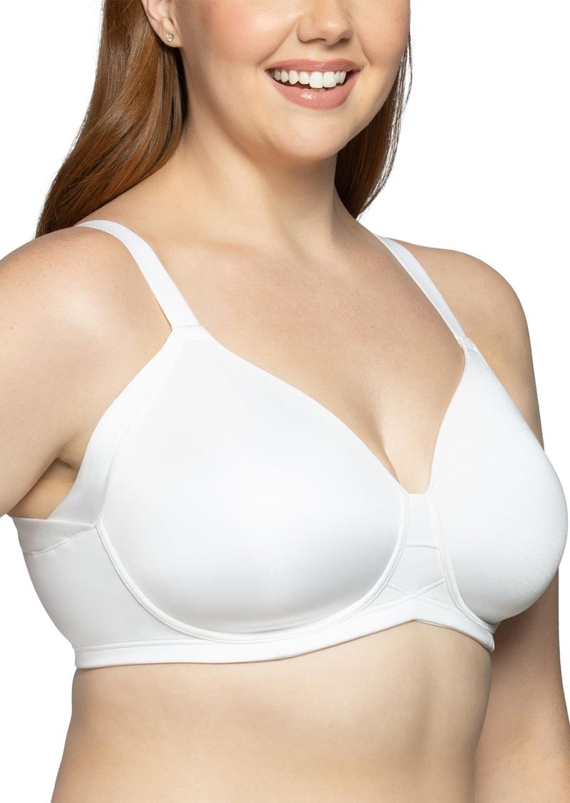 Vanity Fair Women's Full Figure Wireless Bra Extended Side & Back Smoothing Lightly Lined Cups up to DDD