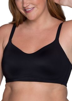 Vanity Fair Women's Wireless Comfort Bra Customize Your Shape & Support: Convertible Straps Easy Pullover Back Smoothing-Black