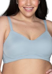 Vanity Fair Women's Wireless Bra Soft Fabrics & Breathable Cups Simple Sizing Available S-3XL Back Smoothing-Seaside Mist