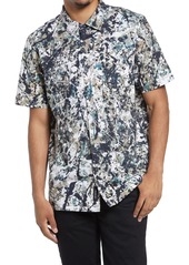 Men's Vans X Moma Jackson Pollock Short Sleeve Button-Up Shirt