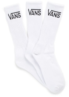 Vans Classic Crew Socks - 3 Pack, Men's, Large, White