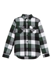 Vans Kids' Box Flannel Button-Up Shirt in Sycamore/Black at Nordstrom