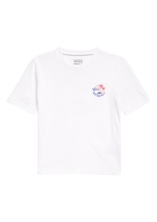 Vans Kids' Dual Palm Sun Graphic Tee in White at Nordstrom