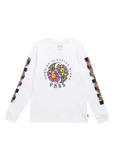 Vans Kids' Elevated Floral Long Sleeve Cotton Graphic Tee in White at Nordstrom