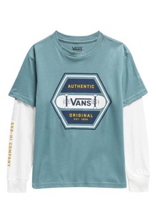 Vans Kids' Sk8 Authentic 66 Layered Cotton Graphic T-Shirt