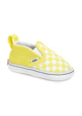 Vans Kids' Slip-On Crib Shoe in Checkerboard Yellow/True Whit at Nordstrom