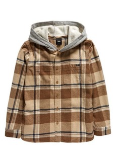 Vans Lopes Hooded Plaid Flannel Button-Up Shirt