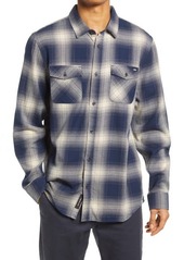 Vans Monterey III Flannel Button-Up Shirt in Dress Blues/Oatmeal at Nordstrom