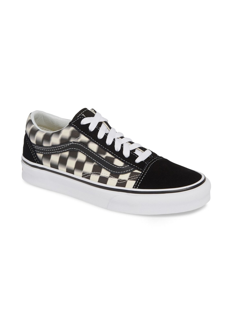 checkerboard vans blurry