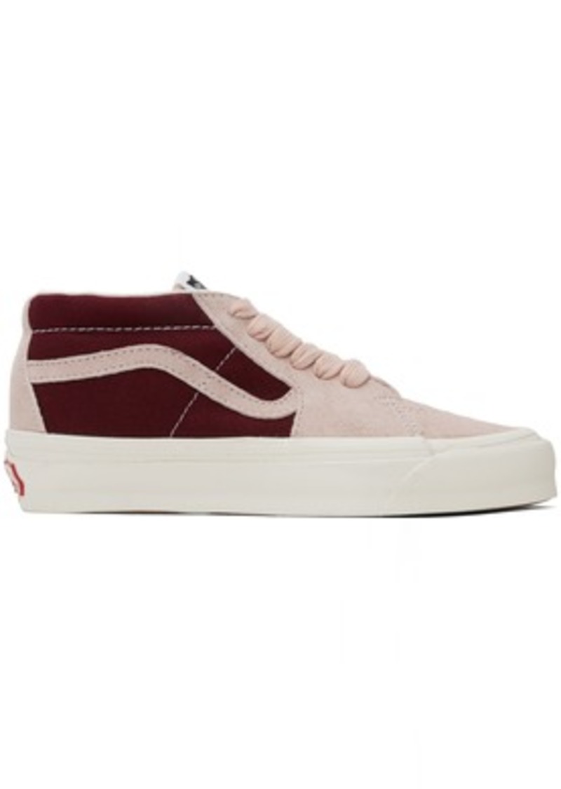 Vans Pink & Burgundy Vault OG SK8-Mid LX Sneakers