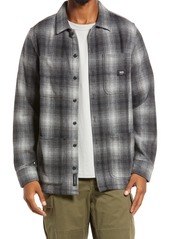 Vans Riderwood Classic Fit Plaid Flannel Button-Up Shirt in Black at Nordstrom