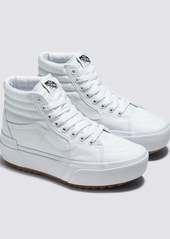 Vans Sk8-Hi VN0A4BTWL5R Women's True White & Gum Canvas Stacked Shoes FNK279