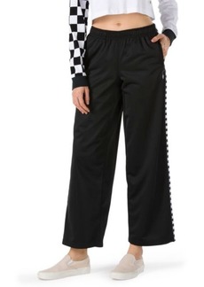 Vans VN0A47TYBLK Women Black White Polyester Check Mark Track Trousers XL NCL598