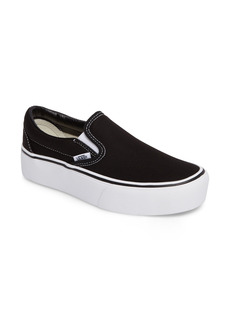 Vans Platform Slip-On Sneaker in Black/White at Nordstrom