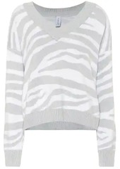 Varley Calvert zebra-striped sweater