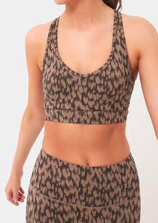 Varley Form Park Bra In Cocoa Etched Animal