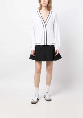 Varley two-tone striped buttoned cardigan