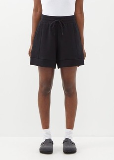 Varley - Alder High-rise Double-faced Jersey Shorts - Womens - Black