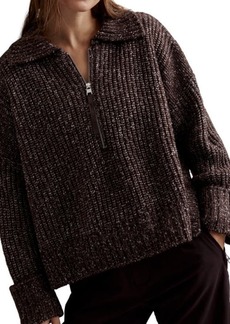 Varley Amelia Oversize Shaker Half Zip Sweater