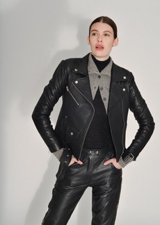 Veda Jayne Classic Leather Jacket - 4X - Also in: L, 6X, XS, XXL, XL, S, M, 3X