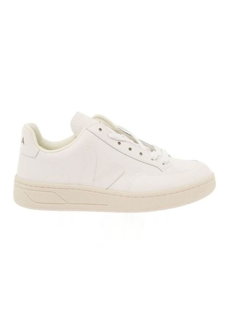 VEJA 'V-12' White Low-Top Sneakers with Tonal Side Logo in Leather Woman