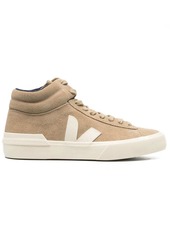 VEJA V-logo suede hi-top sneakers