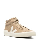 VEJA V-logo suede hi-top sneakers