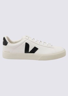 VEJA EXTRA WHITE AND BLACK FAUX LEATHER CAMPO SNEAKERS