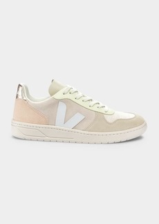 VEJA V 10 Mix Leather Low-Top Sneakers