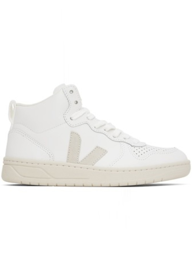 VEJA White V-15 Leather Sneakers