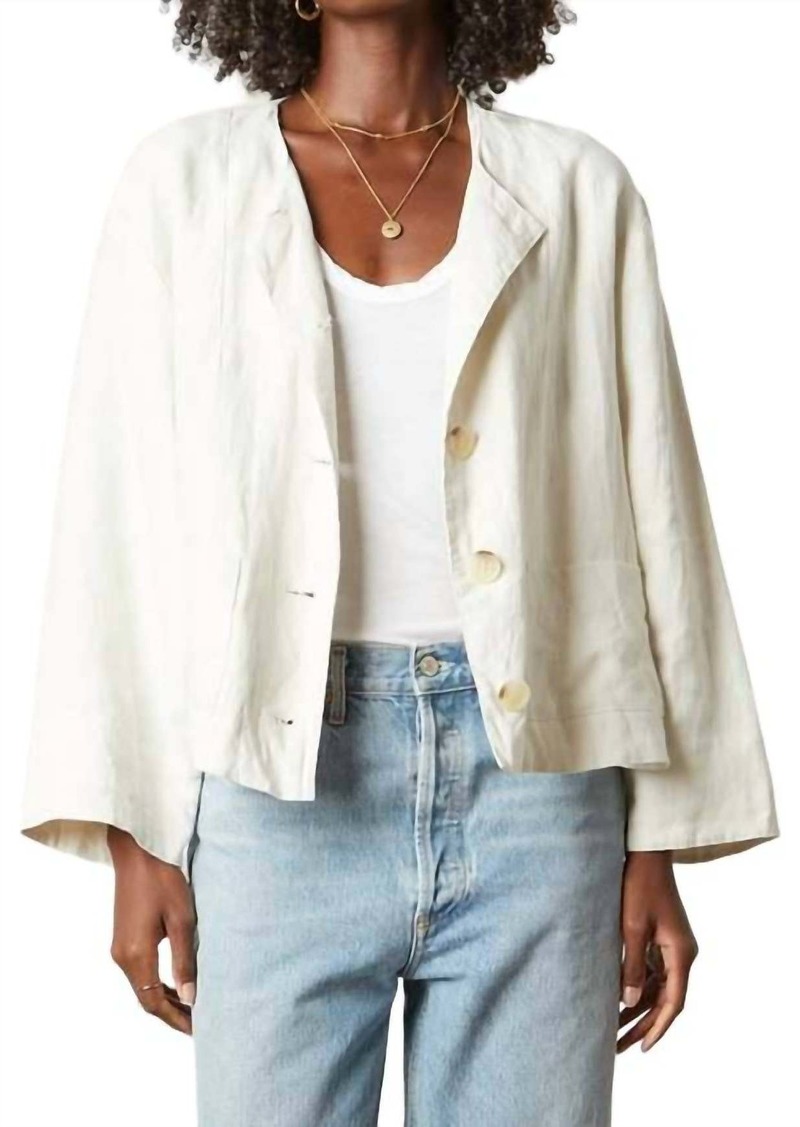 Velvet by Graham & Spencer Brielle Longsleeve Jacket In Bisque