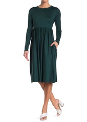 Velvet by Graham & Spencer Empire Waist Long Sleeve Midi Dress