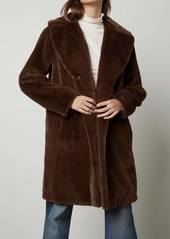 Velvet by Graham & Spencer Evalyn Lux Faux Fur Coat In Brown